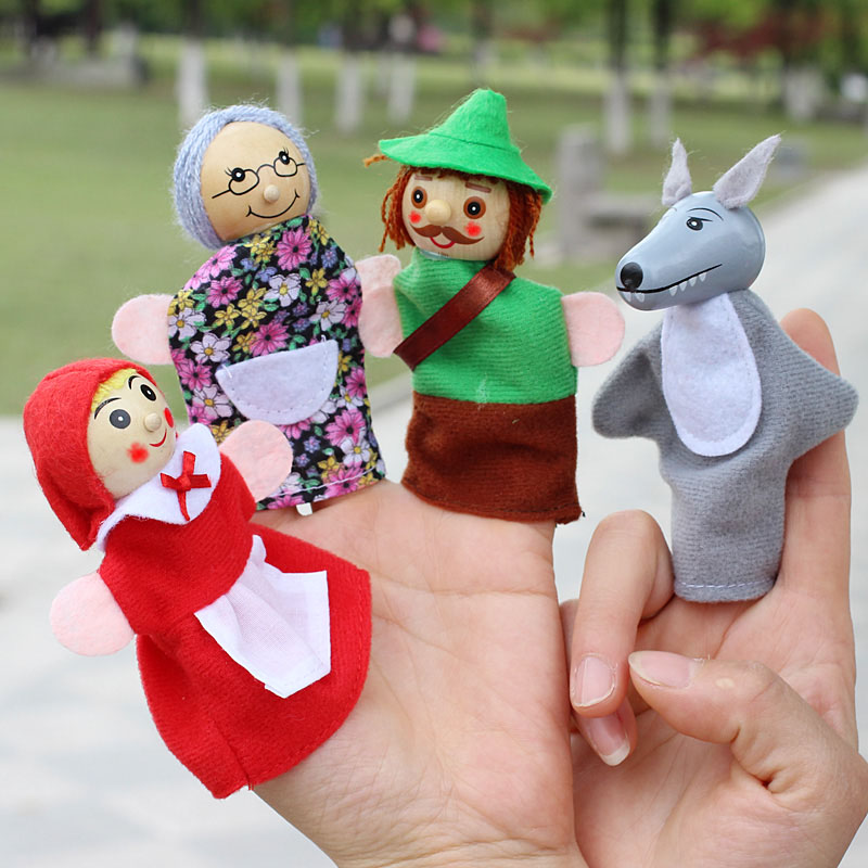 Woodworking Kids Toys - 4 개/몫 어린이 손가락 인형 인형