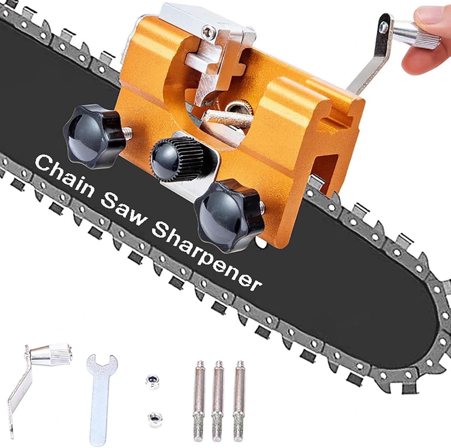 Woodworking Basic Tools - 휴대용 수동 체인톱 날 연마기 도구