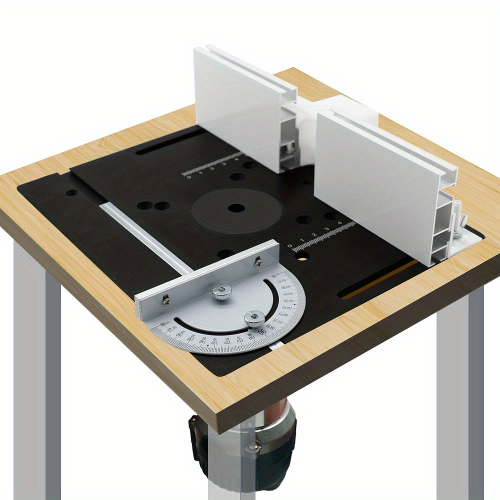Woodworking Boards - 알루미늄 라우터 데스크탑 삽입 보드, 각진