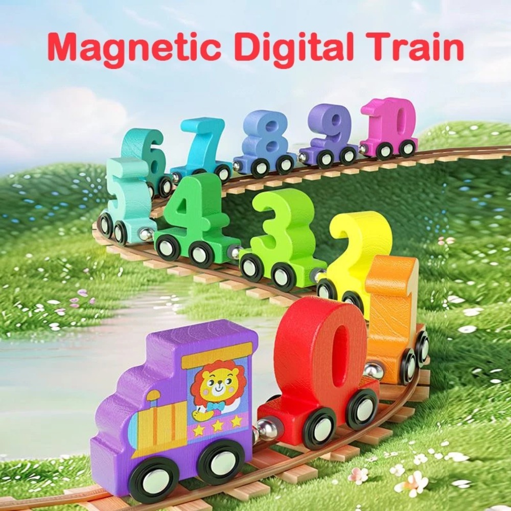 Woodworking Kids Toys - 1세트 0-10 숫자 디지털 기차 장난감