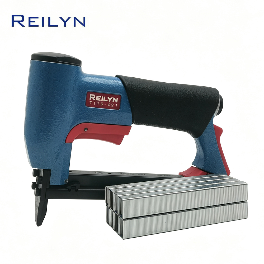 Woodworking Nail Gun - 레이린 7116-421 공압식 가구용 스테이플러 22GA