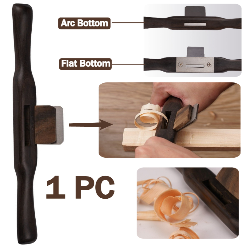 Spokeshave Flat - 265mm 목재 평면 원형 손잡이 에보니