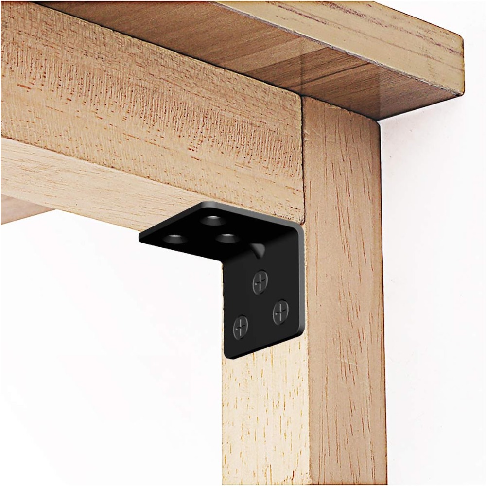 고강도 L자형 선반 브래킷, 블랙 스틸 코너 브레이스, - Woodworking Images Free 리뷰 및 가격