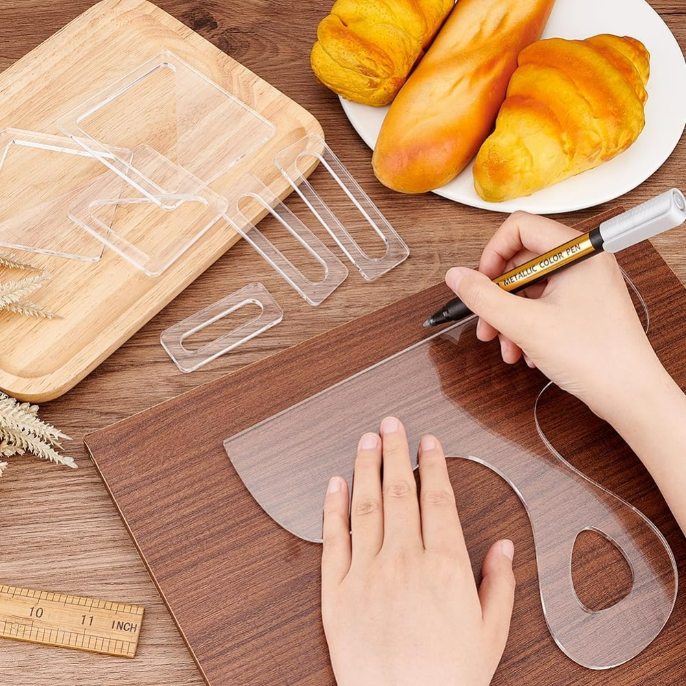 7개 세트 샤쿠테리 템플릿 아크릴 핸들 커팅 보드 라우 - Woodworking Basics 리뷰 및 가격