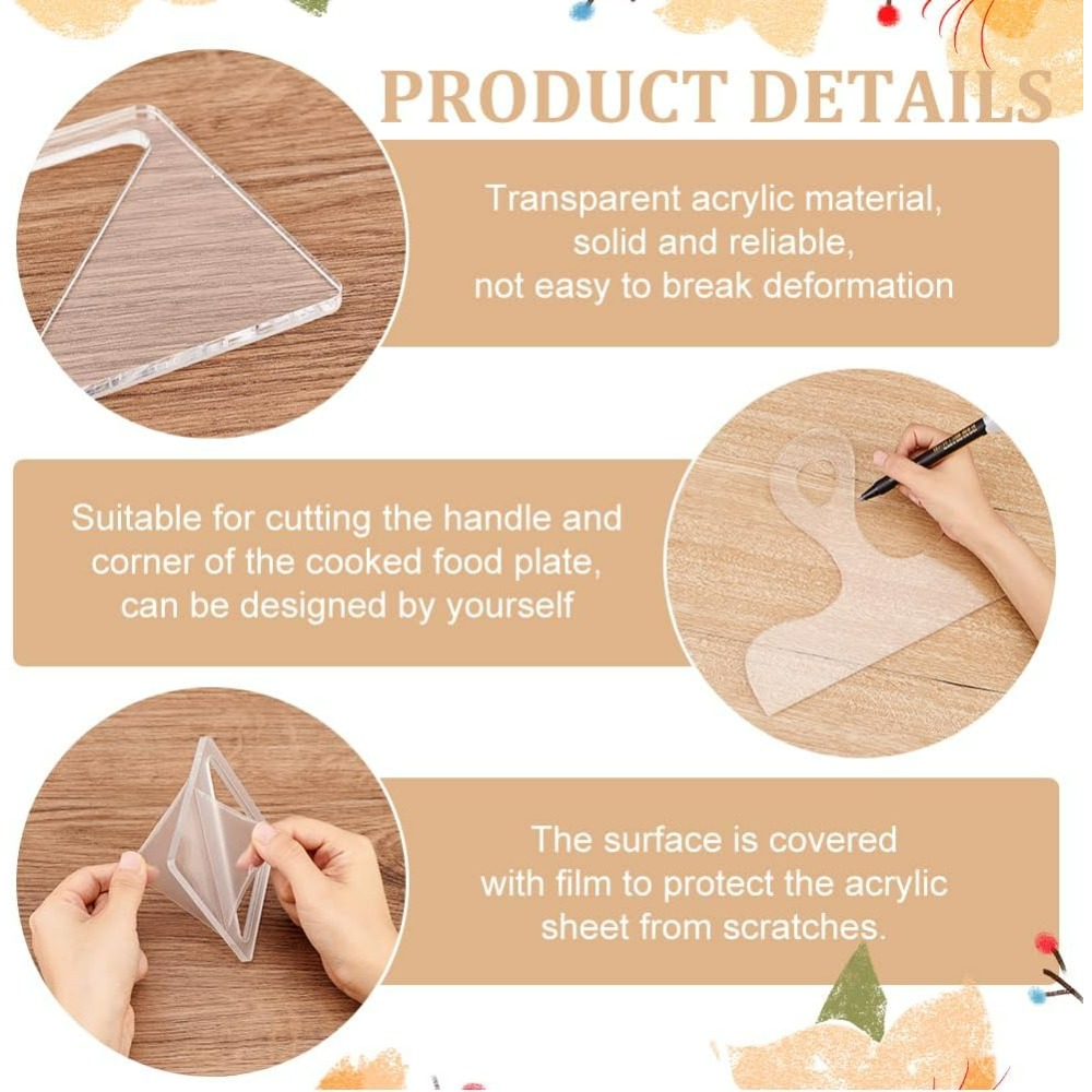 7개 세트 샤쿠테리 템플릿 아크릴 핸들 커팅 보드 라우 - Woodworking Basics 리뷰 및 가격