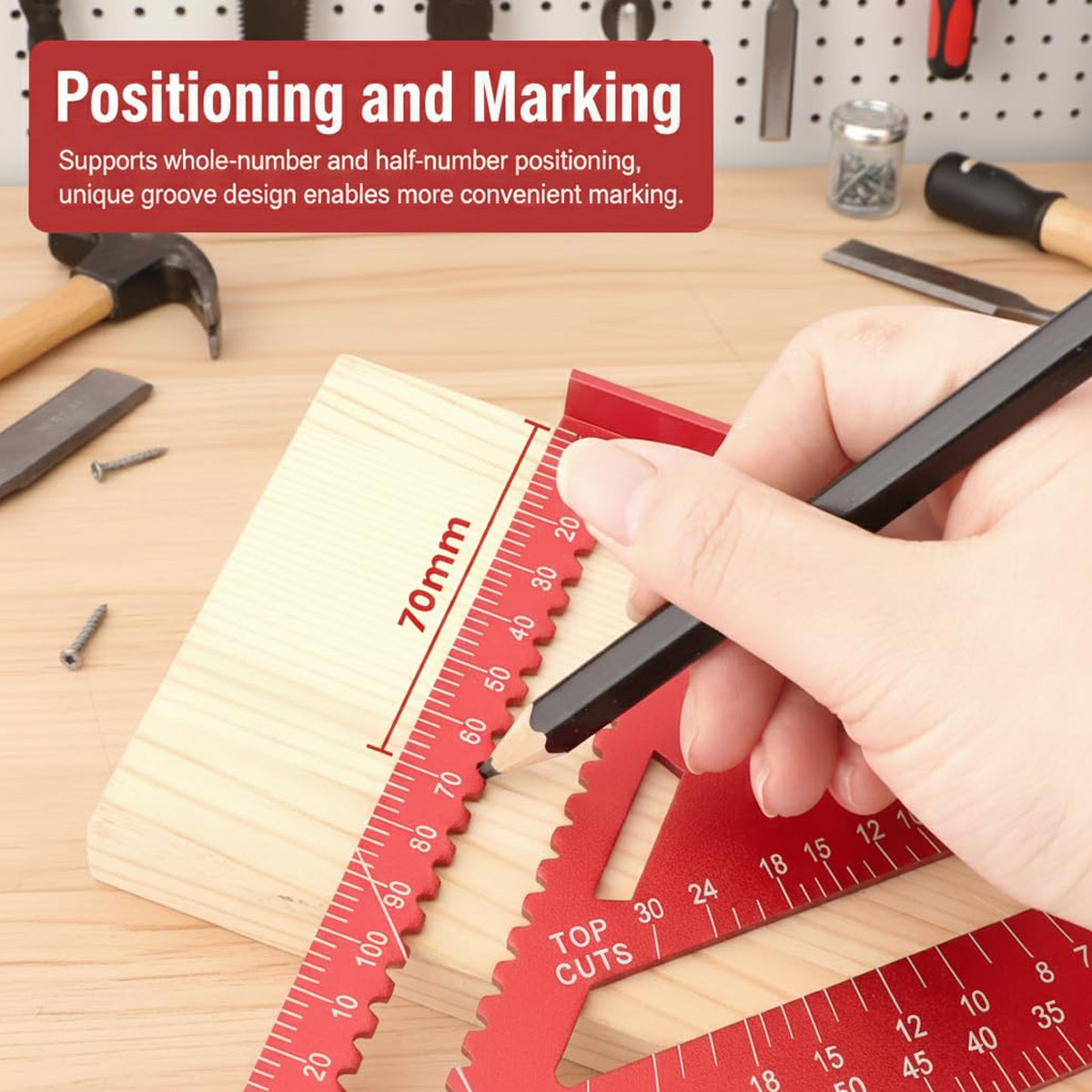 알루미늄 합금 스피드 스퀘어 고정밀 미터법 삼각자 목공 - Woodworking Basic Tools 리뷰 및 가격