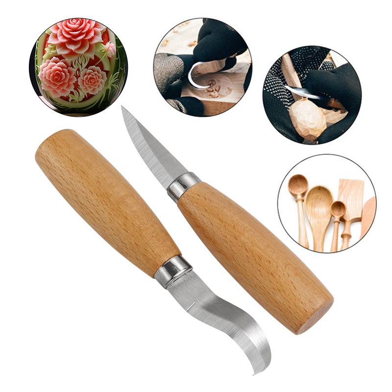 스테인리스 철 조각 칼 너도밤나무 손잡이 곡선형 직선형 - Woodworking Basics 리뷰 및 가격