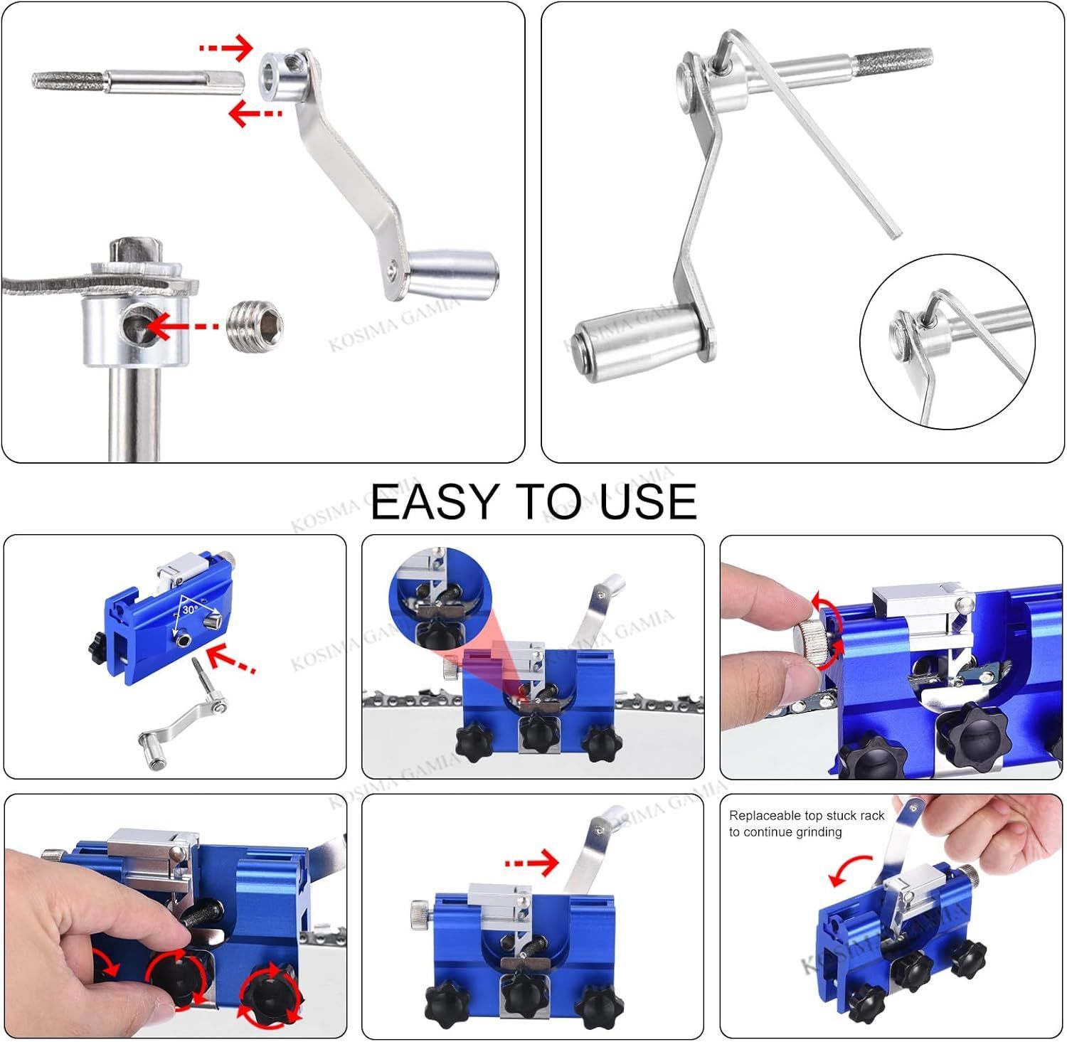 휴대용 수동 체인톱 날 연마기 도구 버 그라인딩 스톤  - Woodworking Basic Tools 리뷰 및 가격
