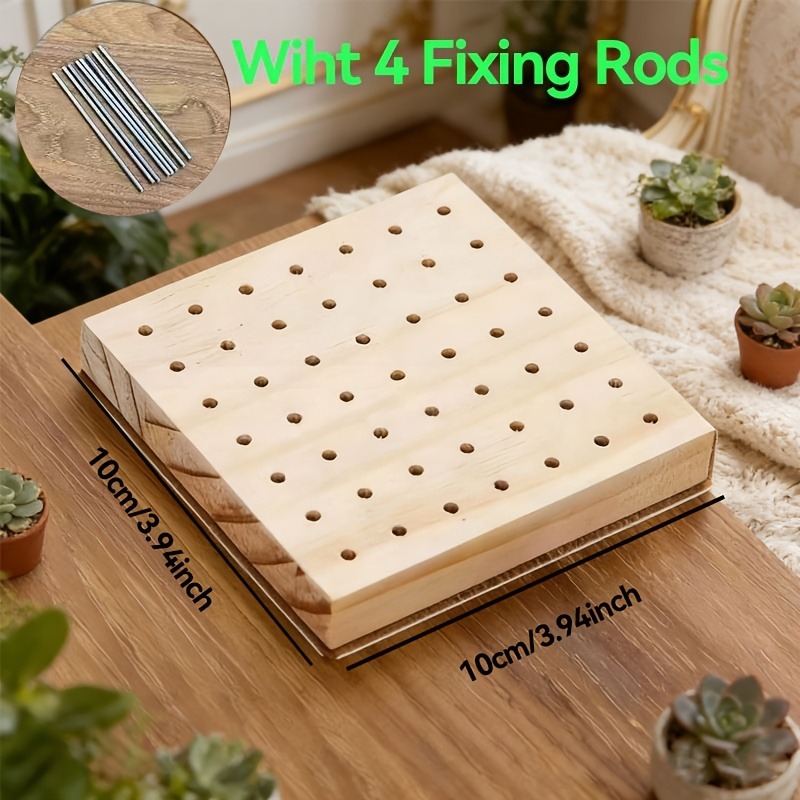 나무로 만든 크로셰 쉐이핑 보드, 고정 막대와 바늘 패 - Woodworking Basics 리뷰 및 가격
