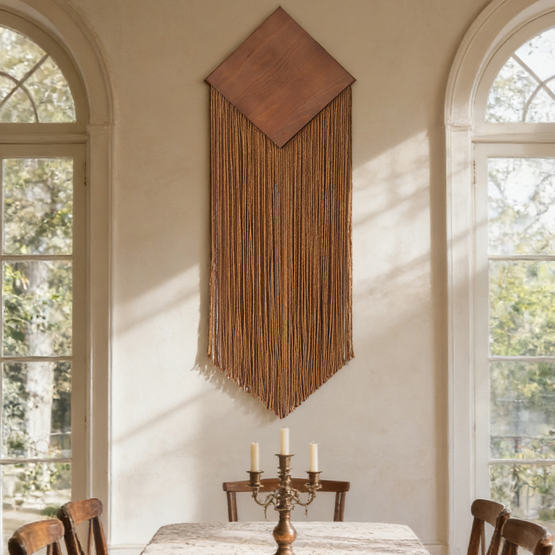 보헤미안 스타일 면로프 직조 태피스트리, 드롭형 프린지 - Woodworking Boards 리뷰 및 가격