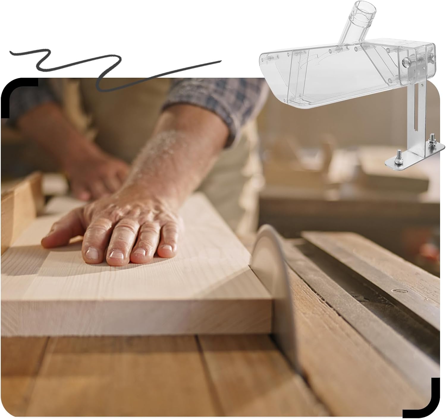 목공 테이블 톱 보호 커버 전기 원형 톱용 투명 먼지  - Woodworking Dust Collection 리뷰 및 가격