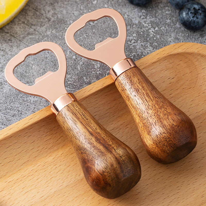 개인 로고 나무 손잡이가 있는 스테인레스 스틸 맥주 병 - Woodworking Logos 리뷰 및 가격