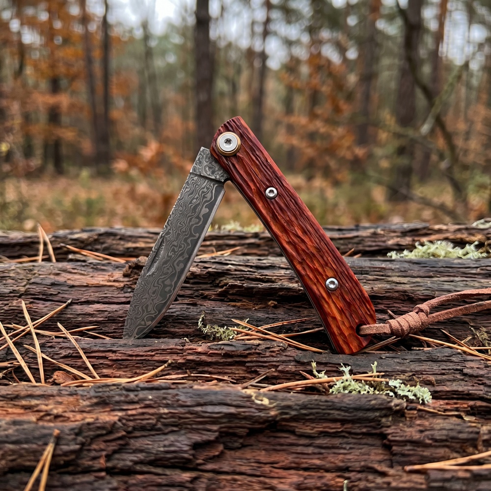 내마모성 소형 다마스커스강 접이식 나이프, 야생 캠핑  - Woodworking Gift Ideas 리뷰 및 가격