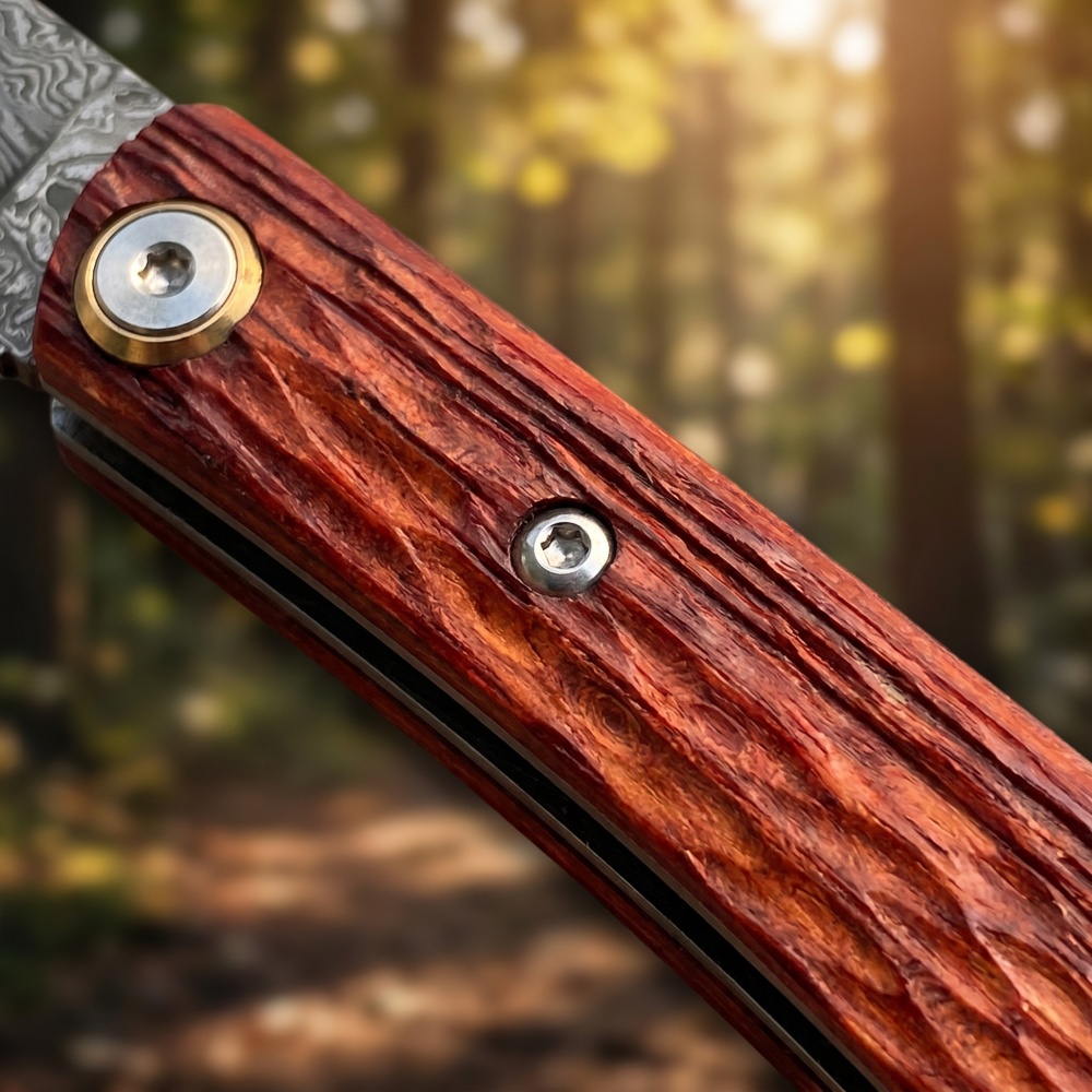내마모성 소형 다마스커스강 접이식 나이프, 야생 캠핑  - Woodworking Gift Ideas 리뷰 및 가격