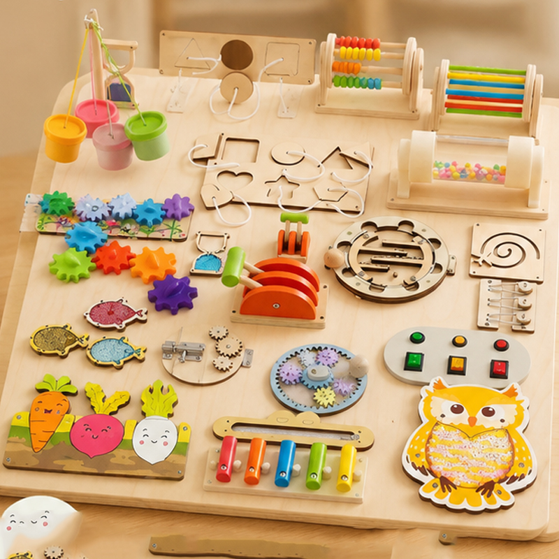 프리미엄 몬테소리 비지보드 액세서리 감각 발달 및 소근 - Woodworking Kits For Kids 리뷰 및 가격