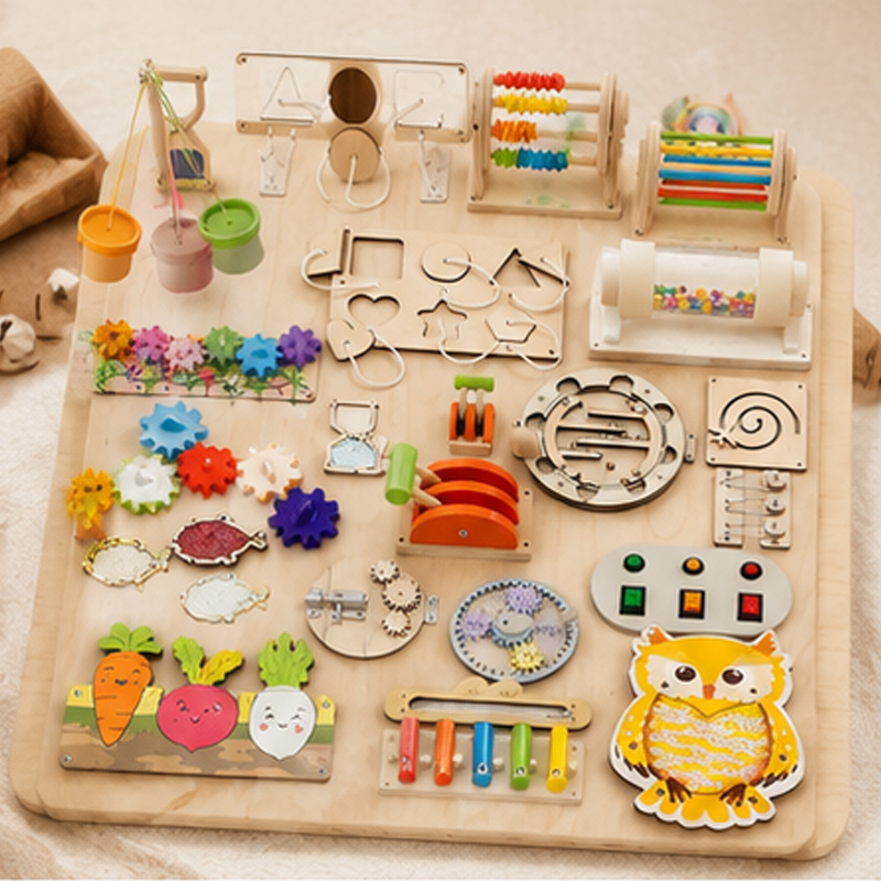프리미엄 몬테소리 비지보드 액세서리 감각 발달 및 소근 - Woodworking Kits For Kids 리뷰 및 가격