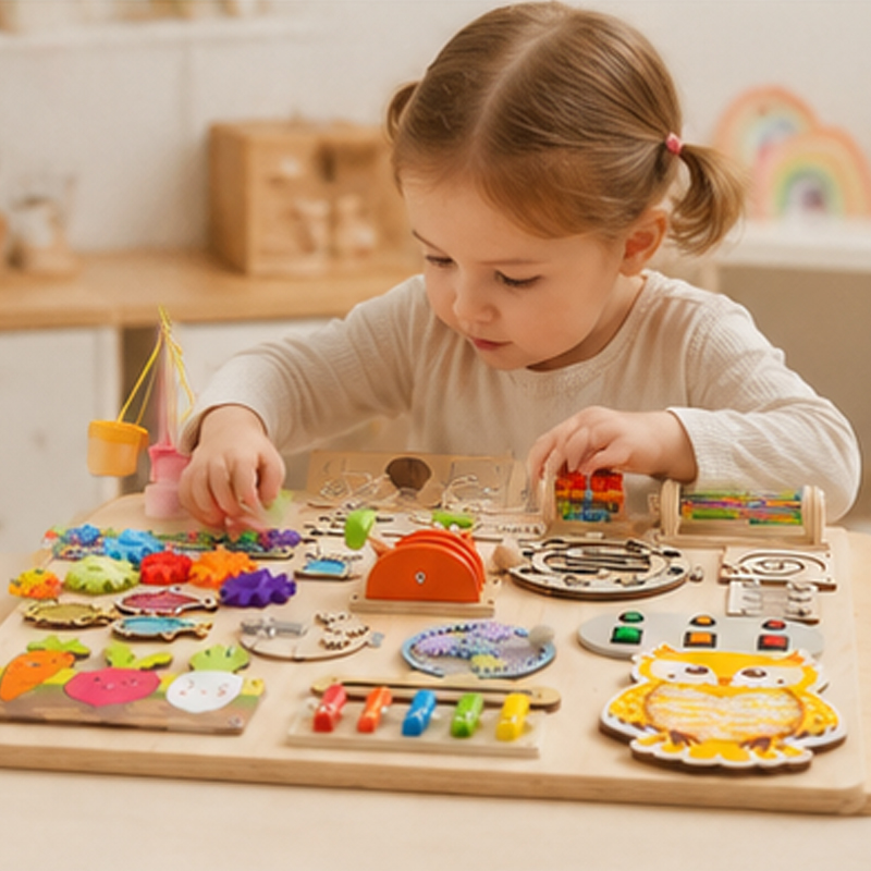 프리미엄 몬테소리 비지보드 액세서리 감각 발달 및 소근 - Woodworking Kits For Kids 리뷰 및 가격